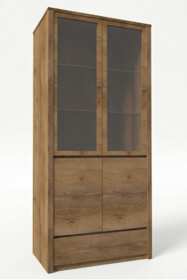 Glasvitrine Glaskast Kasten Kast Hout meubels Nieuw Vitrines Houten kast Nieuw