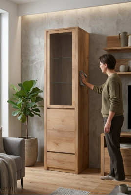 Ontwerper hoge kast dressoir vitrine hout luxe kasten lage kast