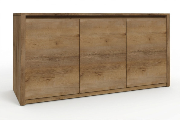 Moderne houten ladekast Sideboard Ladekasten Woonkamerkast 130cm XL Lage kasten