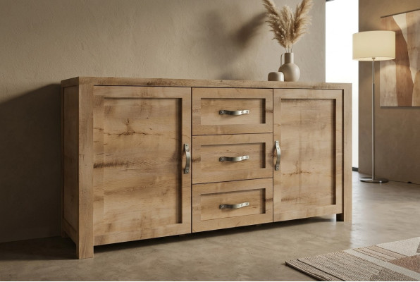 Buffet dressoir commode hout handgemaakt houten landelijke dressoirs 2-delig.