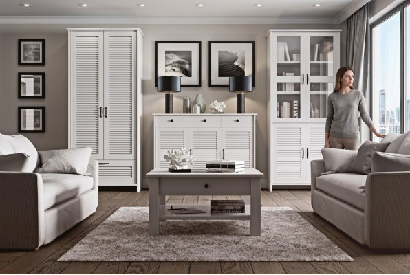 Woonkamer dressoir kast ladekast ontwerp stijl meubels woonkamer 3-delig.