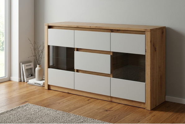 Woonkamer plank hout luxe meubels ontwerper dressoir dressoir kast nieuw