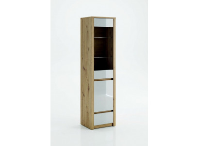 Kledingkast met de hand gemaakt Massief hout Glazen vitrinekast Houten kast Woonkamer