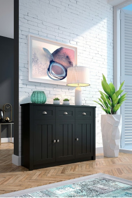 Landhuis Groen Dressoirs van hout Dressoir Buffet Hoge kast Ladenkast Buffet