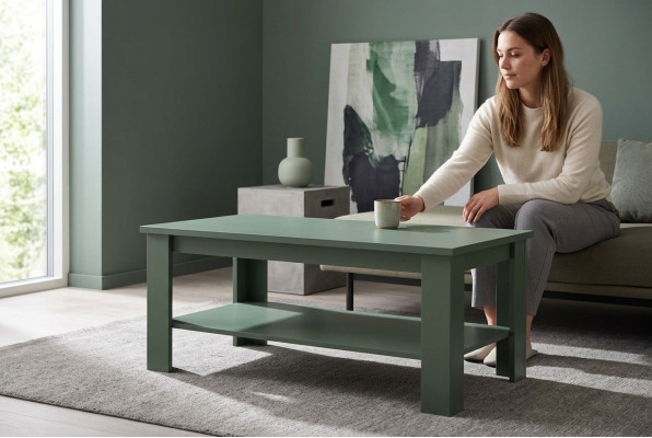 Massieve meubel bijzettafel salontafel koffietafel hout 120x60cm Nieuwe tafels