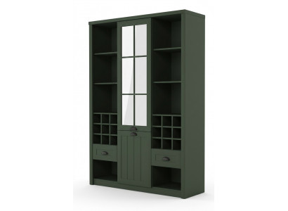 Wandmeubel Kast Meubels Planken Woonkamer Vitrine Glazen kast Plank Boekenkast