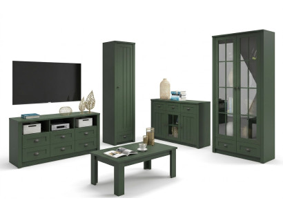 Woonkamer complete set landhuis meubelset 5 delig. Woonwand houten commode tafel