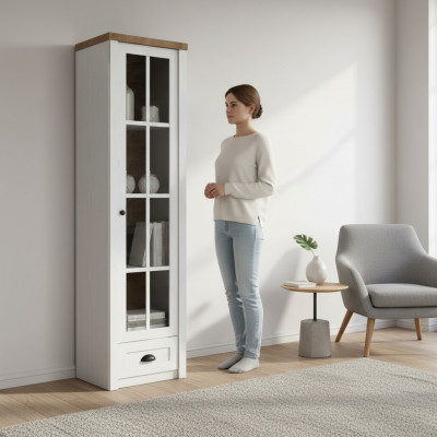 Klassieke vitrinekast vitrine woonkamer kasten design houten vitrine nieuw