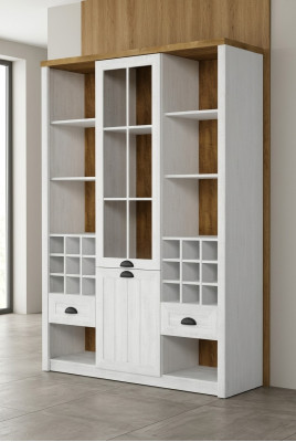 Vitrine glas bar kast huis boekenkasten muur plank houten vitrine meubels xxl