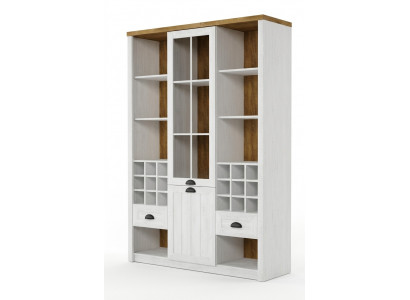 Vitrine glas bar kast huis boekenkasten muur plank houten vitrine meubels xxl