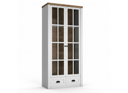 Klassieke glazen bar houten kast glazen kast vitrine vitrinekast woonkamer