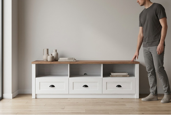 Ontwerp planken tv dressoir televisiemuur laag luxe bord kast commode plank