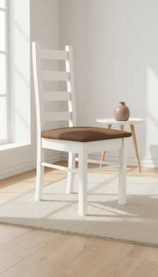 Klassieke landelijke gestoffeerde fauteuil met armleuning en stof voor één persoon.