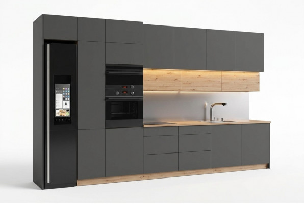 Moderne keukenreeks keukenschrank ontwerpmeubels op maat keukenblok grijs