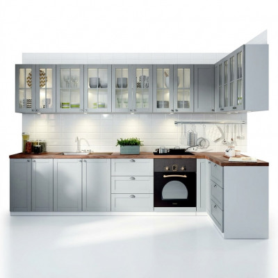 Ingebouwde keuken Design Keukens Glazen Kasten Onderkasten Design Hout Maatwerk