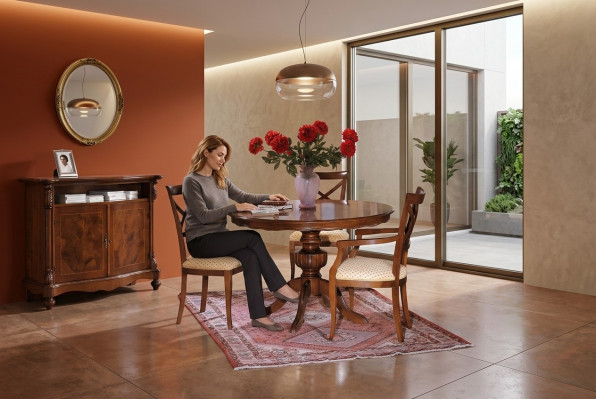 Ontwerp Eetkamer Ronde Tafel Set 4 delige set Italiaanse meubels Complete