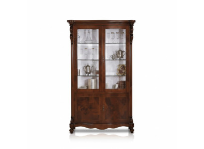 Luxe kast hout meubels kasten vitrinekast rek archiefkast glazen kast antiek