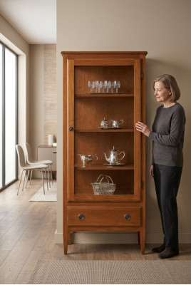 Vitrine Buffetkast Kast Plank Moderne Stijl Woonkamer Glazen Kast Vitrines Nieuw