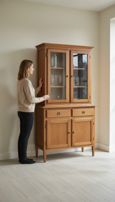 Opzetten Glazen kasten Nieuw Klassieke kast Dressoir kast Plank Vitrine