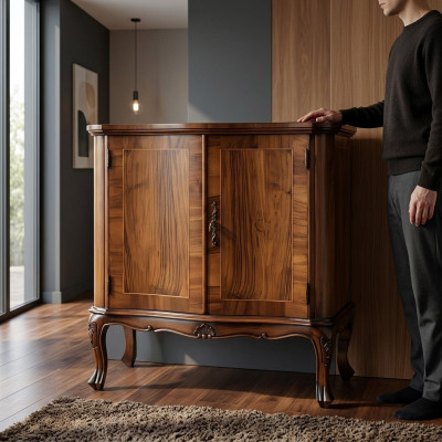 Kast tv-stand woonkamer opbergkast dressoir massief hout eenheid mediarek