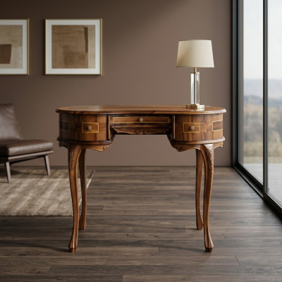 Sectaire werktuigtafel bureautafel bureau schrijftafels massief houten meubels Italië antieke stijl
