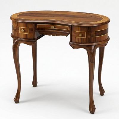 Sectaire werktuigtafel bureautafel bureau schrijftafels massief houten meubels Italië antieke stijl