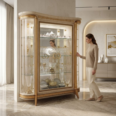 Vitrine kast Vitrines Woonkamer kasten Show Design Italiaanse meubels Nieuw