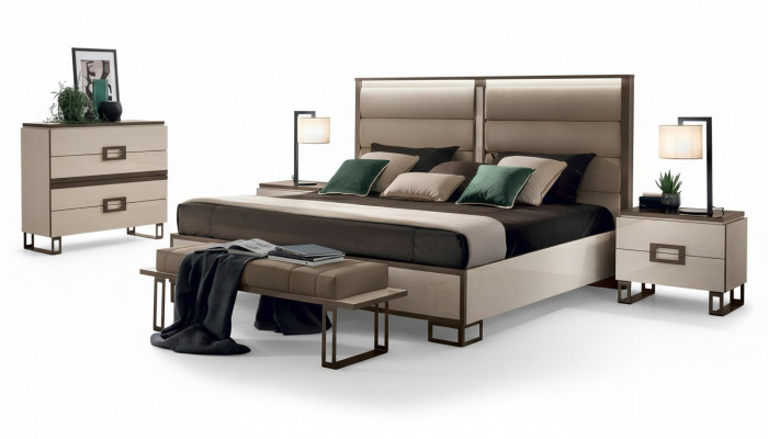 Bed 2x Bedside table 3-piece Bedroom set Design Modern Luxury Beds Furniture New