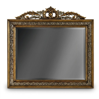 Klassieke ontwerpspiegel wandspiegel Vierkant Barok Goud Model BV1579O