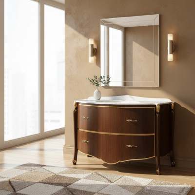 Klassieke wastafelkast wastafel onderkast Italiaanse badkamer
