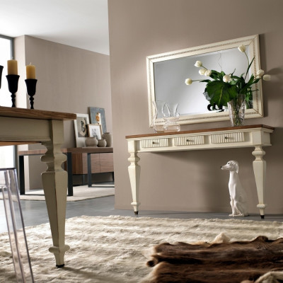 Ontwerp Consoletafel Kaptafel Make-uptafel Cosmetische tafel Spiegel Commode Kaptafels 2-delig.