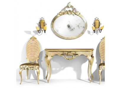 Console tafel dressoir met spiegel luxe klasse meubel set stijl modern 2-delig. Nieuw