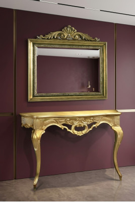 Console commode wandtafel Klassieke console console tafel met spiegel Luxe