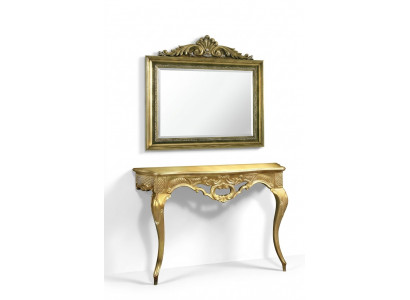 Console commode wandtafel Klassieke console console tafel met spiegel Luxe