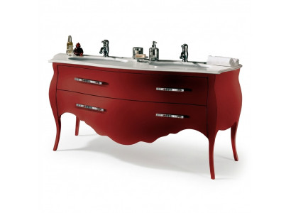 Badkamermeubel onderkast badkamerkast Rood 175cm kast Badkamermeubels Hangend Bad Nieuw