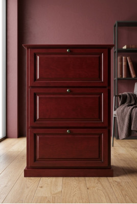 Schoenenkast 3-vaks dressoir Massief houten meubels Schoenlade Schoenenrek Rek