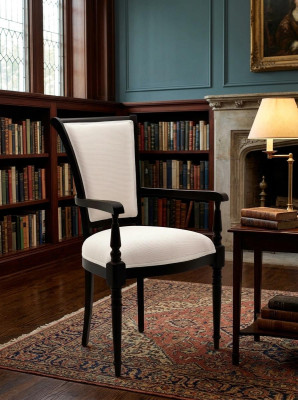 Eetkamer houten stoelen met armleuningen gestoffeerde stoel bruin ontwerp woonkamer
