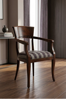 Stoel met armleuning Eetkamerstoel Hout Nieuw Eetkamerstoelen Design Fauteuil Decoratie