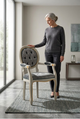Bruine fauteuil stoel ontwerp bekledde stoel stoelen eetkamerstoel bureaustoel modern