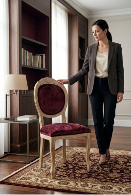 Eetkamer houten meubels stoelen luxe design gestoffeerde stoel stoelen zetel kantoormeubilair