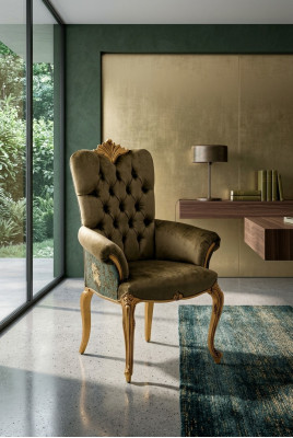 Stoel met armleuning Eetkamerstoel Hout Eetkamerstoelen Design Fauteuil Art Deco