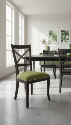 Ontwerpstoel armstoel gestoffeerde moderne eetkamerstoelen luxe stof houten meubels