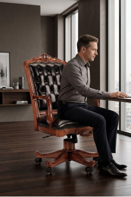 Kantoormeubilair Zitmeubilair Draaistoelen Directiestoel Fauteuil Stoel Kantoor Draaistoel Leder Nieuw