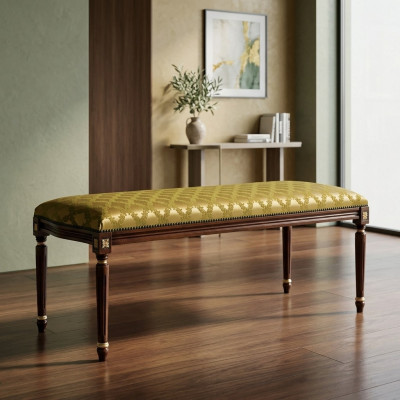 Ontwerp luxe voetenbank gestoffeerde moderne zitmeubel textiel ontspannings bijzetbank Chesterfield sofa.