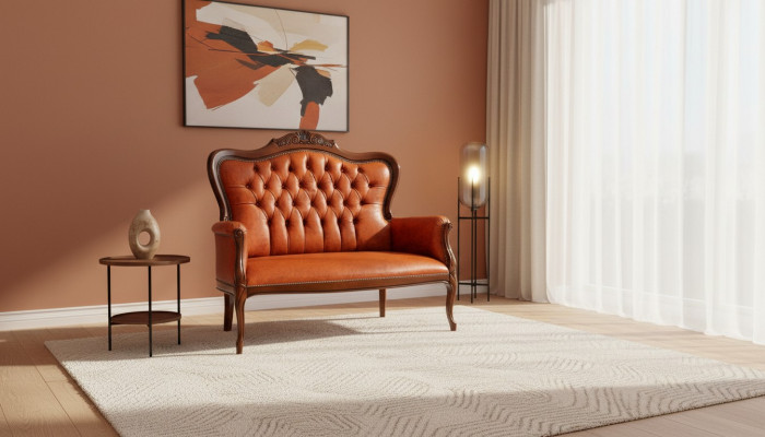 Art deco tweezitsbank Nieuwe bank 2-zits designbanken gestoffeerde banken textiel relax