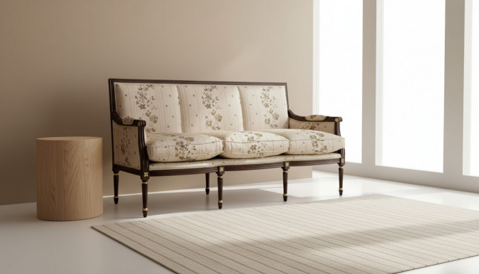 Ontwerp bekledde luxe zitbank bank textielbank 3-zitter textiel driezitter.