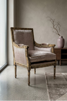 Bekleding TV textiel hout 1-zits design loungestoel club relaxfauteuil stoel