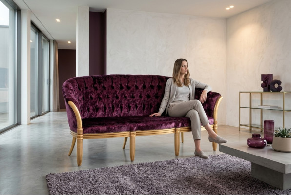 Bank Driezitter Bank Klassiek Nieuwe Bekleding 3-Zits Leren Bankstellen