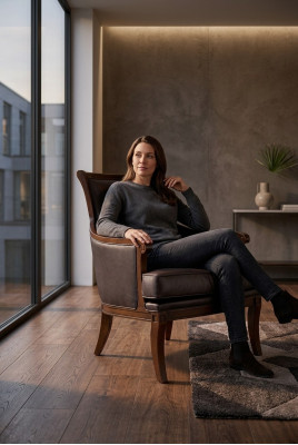 Woonkamer ontwerp fauteuil eenzitsbank bank lounge club 1-zits armstoel