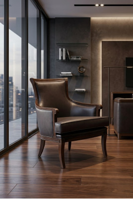 Woonkamer ontwerp fauteuil eenzitsbank bank lounge club 1-zits armstoel